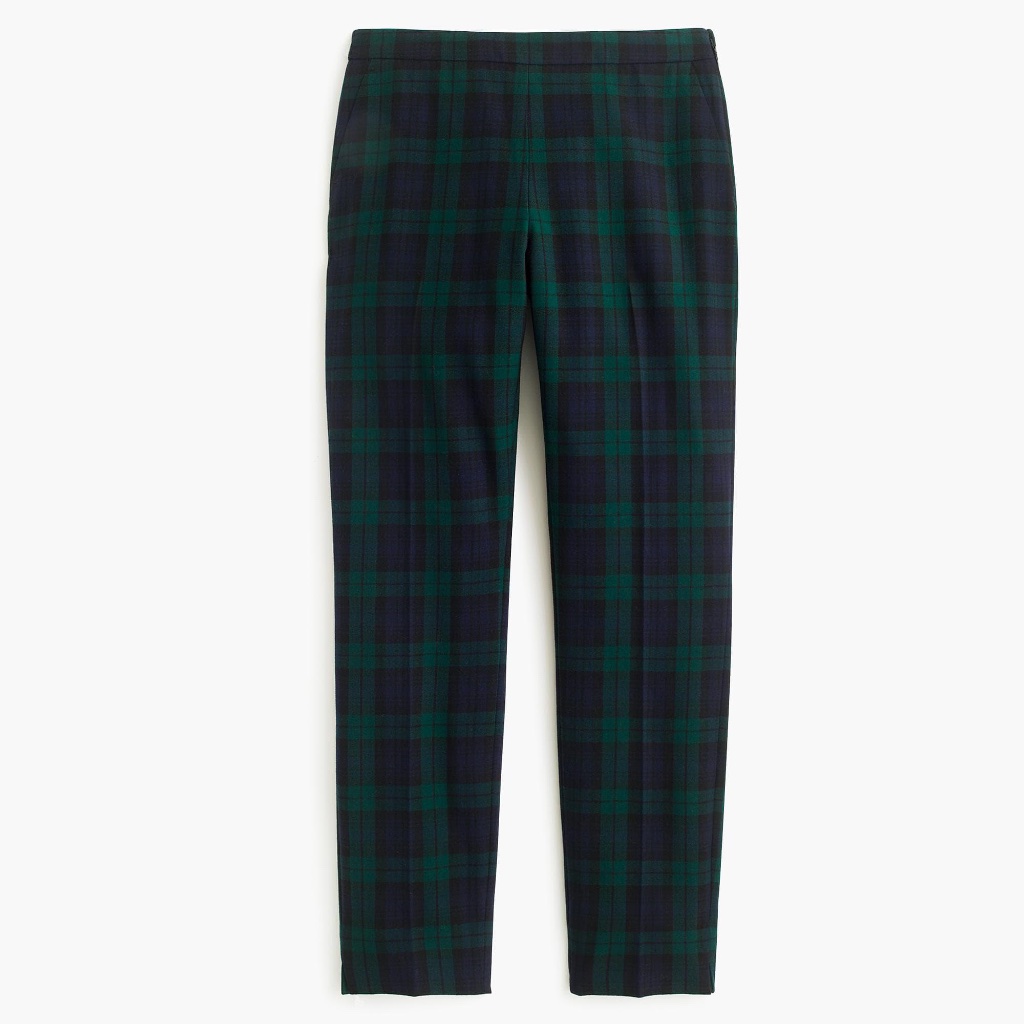 J. Crew Blue, Green Black Plaid Holiday Pants Sz 8
